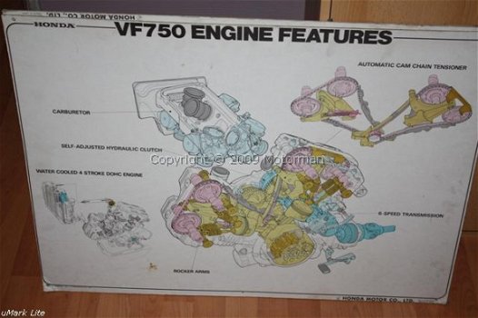 Detail tekening Motorblok VF 750 (uniek) - 1