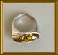 Mooie zilveren (925) ring met barnsteen - 5 - Thumbnail