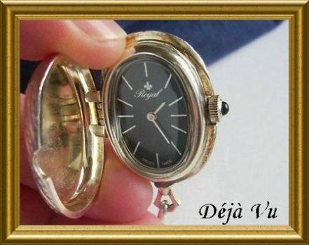 Oude hanger / medaillon : opwind horloge Royal, Swiss - 2