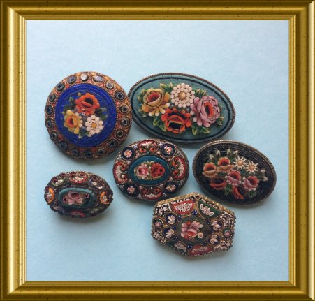 Mooie grote micro mozaiek broche - Afbeelding 4
