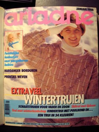 Ariadne nr 1, januari 1988.Breien,haken,naaien,patchwork,borduren,breien - nr. 1