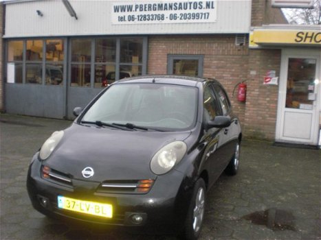 Nissan Micra - 1.2 Tekna 5DRS-STRB-ZWART-BJ 05-2003-APK 05-2020 - 1