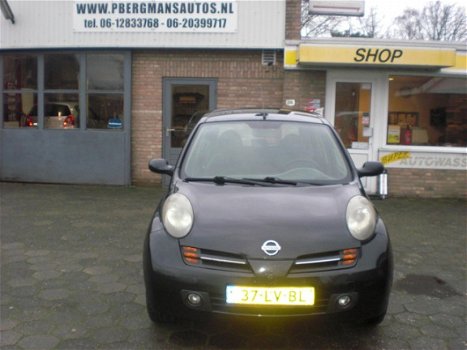 Nissan Micra - 1.2 Tekna 5DRS-STRB-ZWART-BJ 05-2003-APK 05-2020 - 1