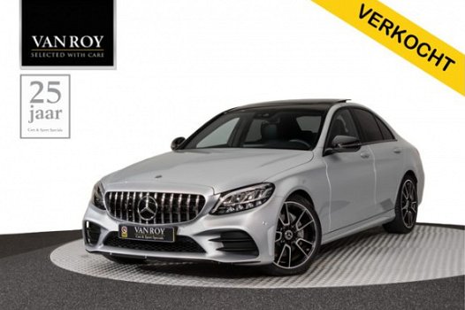 Mercedes-Benz C-klasse - C200 AMG 184pk Facelift Panoramadak Nightpakket Volleder AmbientLight Navi - 1