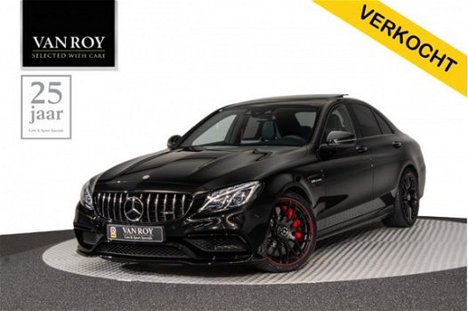 Mercedes-Benz C-klasse - C63 S EDITION 1 AMG 510pk V8 BITURBO Panoramadak Nightpakket Distronic Perf - 1