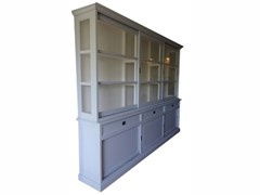 Buffetkast Sneek blauw- wit 300 x 50/40 x 220cm - nr. 1