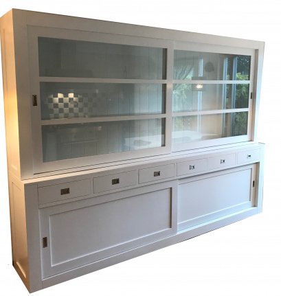 Buffetkast Zaandam RVS grepen wit - wit 300 x 50/40 x 220cm - nr. 1