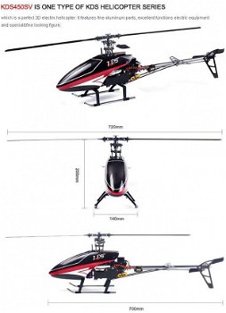 Radiografisch bestuurbare KDS 450 SV RTF 3D helicopter - 2