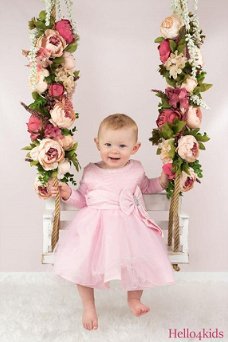roze bruidsmeisjesjurk feestjurk kinderbruidskleding Louise