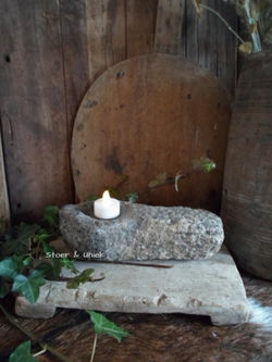 3211 Waxinelichthouder stone