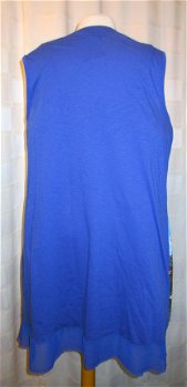 Miss Etam maat 48 blauw kort jurkje met print ME111 - 2