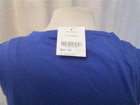 Miss Etam maat 48 blauw kort jurkje met print ME111 - 3