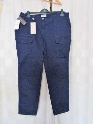 Ulla Popken Workers kobaltblauwe broek maat 50 stretch UP109 - Afbeelding 3