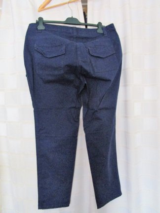 Ulla Popken Workers kobaltblauwe broek maat 50 stretch UP109 - Afbeelding 4