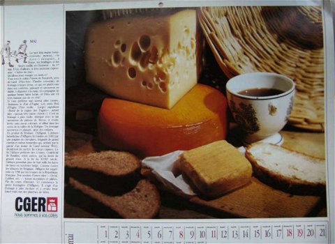 CGER 1986 - almanak over kaas tekst is in het Frans - 4