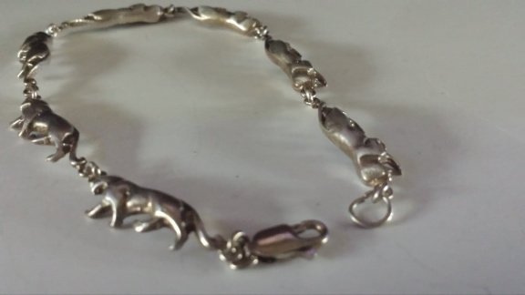 Prachtige Vintage 'Bali Tiger' zilveren armband - 3