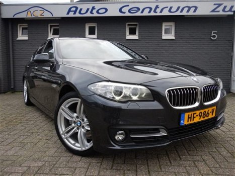 BMW 5-serie - 520D HIGH EXE M int.leder sport comfort int. proff navi stoelver - 1