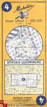oude route kaart Bergen Luxemburg - 1