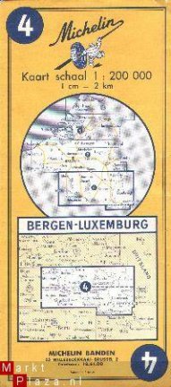 oude route kaart Bergen Luxemburg