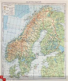 oud landkaartje Scandinavie