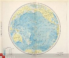 oud landkaartje Grote Oceaan