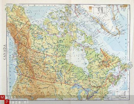 oud landkaartje Canada - 1