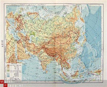 oud landkaartje Azie - 1