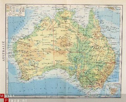 oud landkaartje Australie - 1