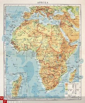 oud landkaartje Afrika - 1