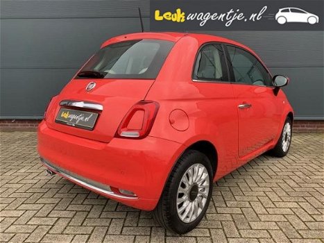 Fiat 500 - 1.2 Lounge * aut. airco * koraalrood * stuur ivoor - 1