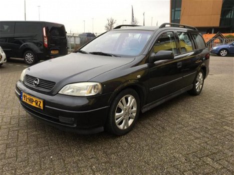 Opel Astra Wagon - 1.6-16V Sport Zwart 10-2001 Airco NAP - 1