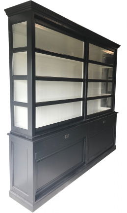 Buffetkast Nijkerk zwart - wit 260 x 50/40 x 240cm - nr. 1