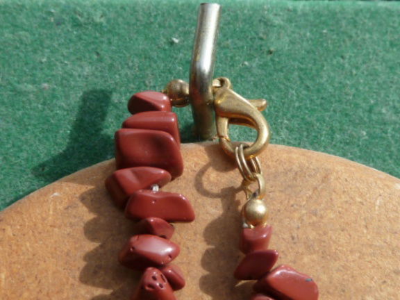 Halsketting (roodbruine) Jaspis - Afbeelding 3