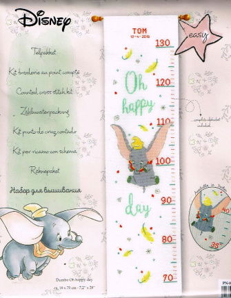 DISNEY BORDUURPAKKET GROEIMETER DUMBO , OH HAPPY DAY ! - nr. 1