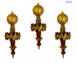3 Tollen = Friese staartklok = nieuw = 41384