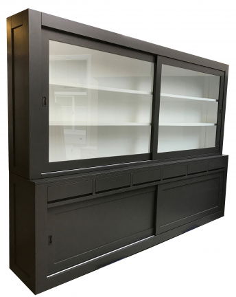 Winkelkast Diemen antraciet strak design laden greeploos 300cm breed - nr. 1