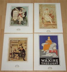 GROOTMOEDERSTIJD POSTER SERIE 1) 4 STUKS NIEUW