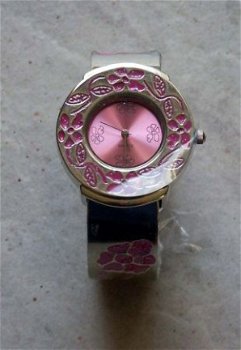 Dames horloge met roze band - 2