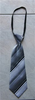 Zwart grijze stropdas met elastiek van Zophie - 1