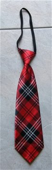 Rood geruite stropdas - 1