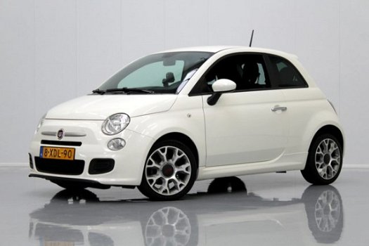 Fiat 500 - 0.9 TwinAir Turbo 500S 81PK, NAVI | HALF LEER/ALCANTARA | AIRCO - 1