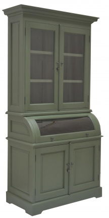 Buffetkast Bastiaan engels groen 100 x 50/35 x 210cm bolle kleppen - nr. 1