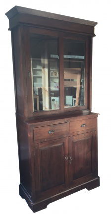 Buffetkast teak koloniaal schuif en draaideuren laden 110 x 50/35 x 235cm - nr. 1