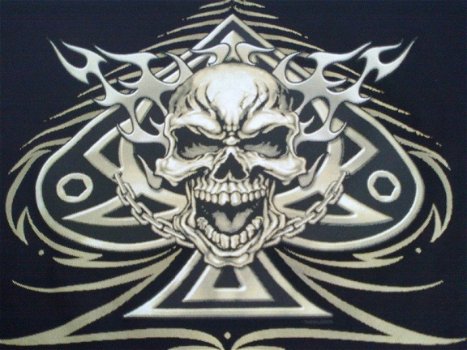 Biker en Poker ACE Skull artikelen - 1