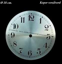 === Wijzerplaat = koper verzilverd = nieuw === 35860