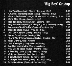 Big Boy CRUDUP - Blues Legend - (new) - 2