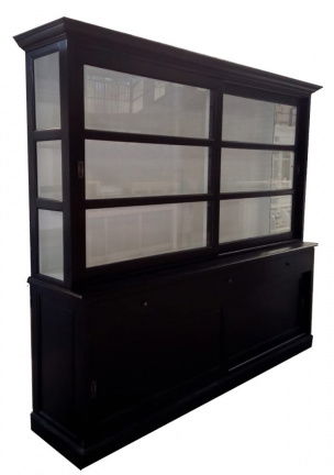 Buffetkast Zandvoort zwart - wit 255 x 50/40 x 220cm - nr. 1