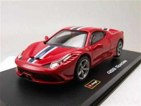 1:43 Bburago Signature Serie 18-36901 Ferrari 458 Speciale rood - 1