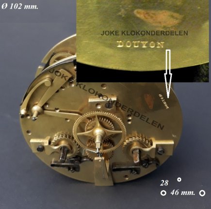 === Frans pendule uurwerk = oud = 41582 - Afbeelding 5