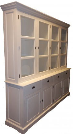 Grote sfeervolle kast 225cm breed met draaideuren en laden - nr. 1